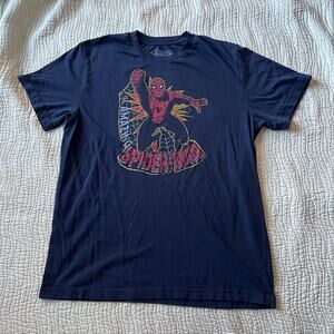 The Amazing Spiderman Blue Graphic T-shirt